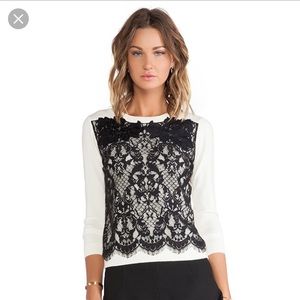 Diane von Furstenburg ivory sweater